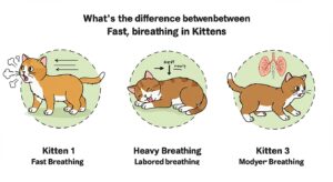 why is my kitten breathing heavy in her sleep